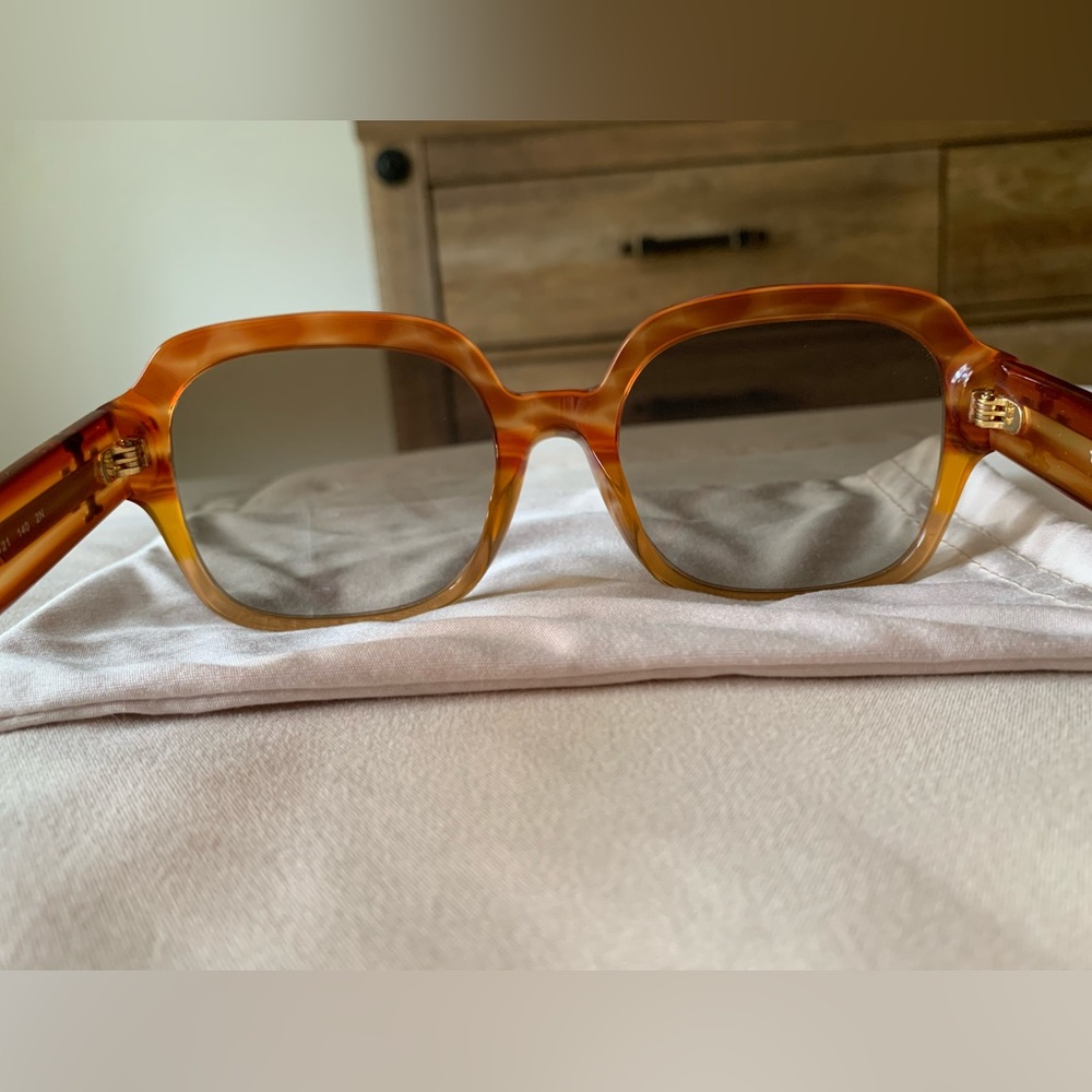 Tory Burch Orange Sunglasses with Brown Lenses - Picture 3 of 6